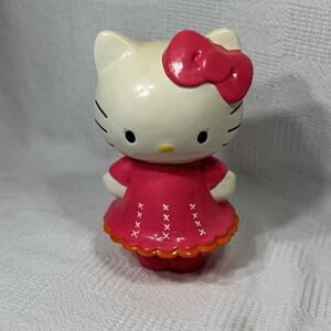 Hello Kitty Sanrio Ceramic Coin‎ Bank Pink Dress Bow Piggy
